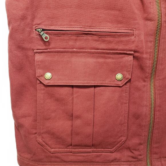 DULUTH Iron Range Fire Hose Vest Lined w/ Faux Shearling Red Men's Size XL - Picture 5 of 9